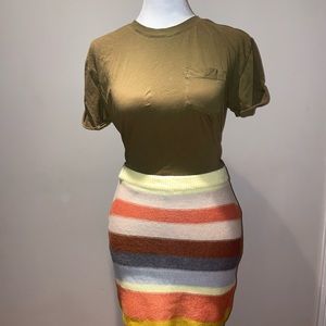 Multicolored Zaful knit skirt
